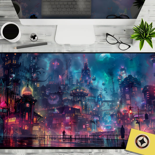 Ghostly Cyberpunk Gaming Mouse Pad Xl, Gamer Desk Mat Mousepad Xxl, Mini Mousepad, Rgb Mousepad, Card Playmat