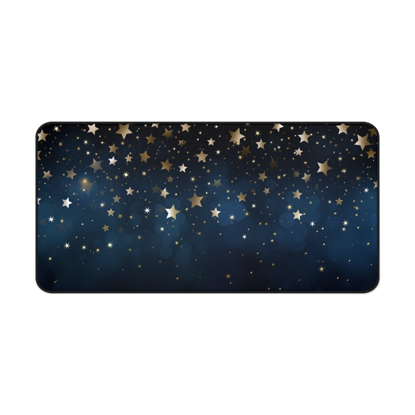 Blue Night Starry Sky Desk Mat, Kawaii Mouse Pad, Cute Mousepad, Aesthetic Desk Decor, Blue Desk Pad, Extra Large Mousemat, Big Deskmat