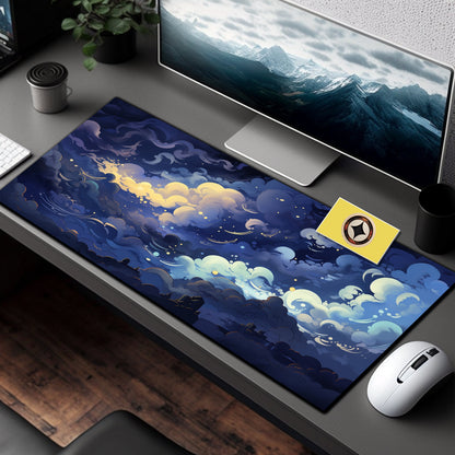 Pastel Mouse Pad, Blue Desk Mat, Kawaii Mouse Pad, Sky Desk Pad, Aesthetic Mousepad, Cute Desk Decor, Clouds Deskmat, Office Gifts Xl Xxl