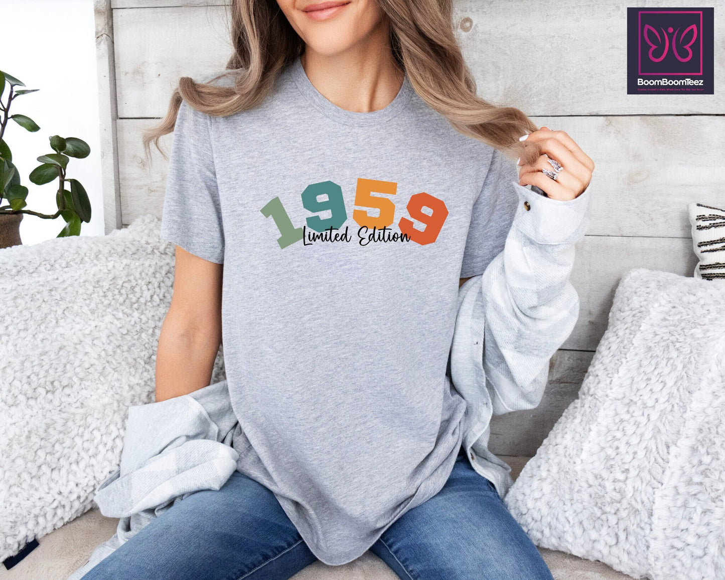 Vintage 1959 Shirt,Birthday Gift Shirt,65th Limited Edition Shirt,Born In 1959 Women, Men Shirt,Grandma Grandpa Shirt,Birthday Party Gift