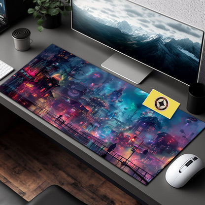 Ghostly Cyberpunk Gaming Mouse Pad Xl, Gamer Desk Mat Mousepad Xxl, Mini Mousepad, Rgb Mousepad, Card Playmat