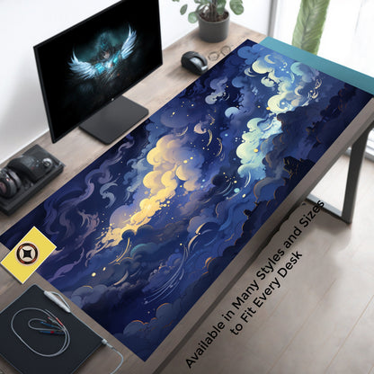 Pastel Mouse Pad, Blue Desk Mat, Kawaii Mouse Pad, Sky Desk Pad, Aesthetic Mousepad, Cute Desk Decor, Clouds Deskmat, Office Gifts Xl Xxl