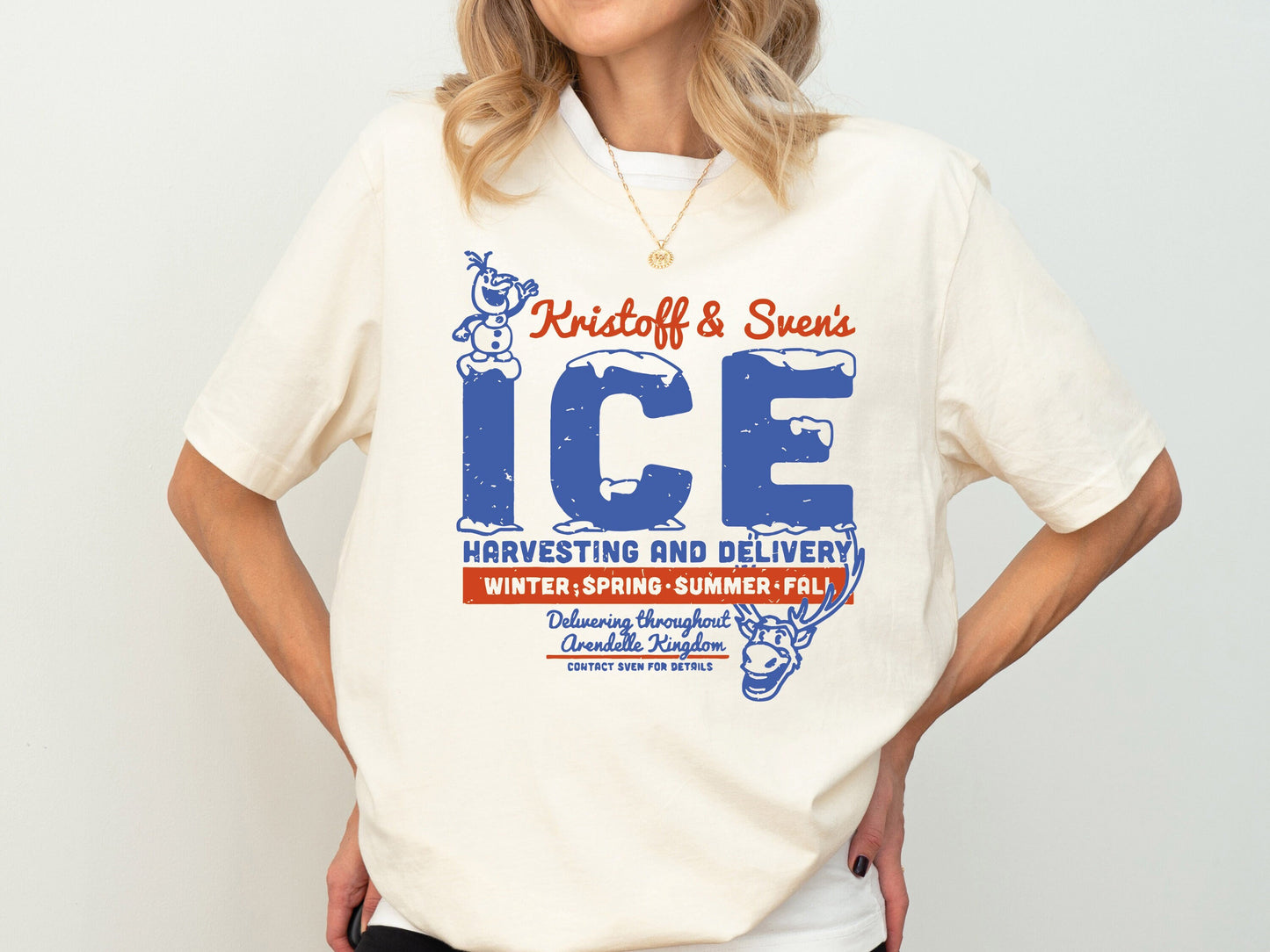 Frozen Kristoff Ice Shirt, Olaf Arendelle Kingdom Shirt, Harvesting And Delivery Tee, land Trip Shirt,  Frozen Tee