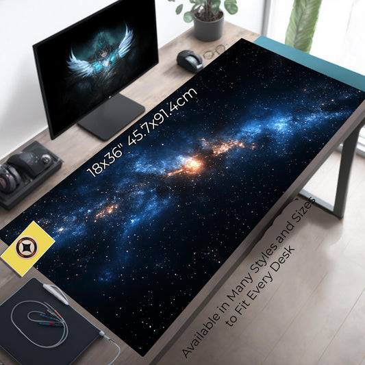Deep Space Darkness And Tranquility Desk Mat - Space Desk Pad - Cosmic Mouse Pad - Cosmos Mousepad Xl - Gaming Mouse Mat Xxl