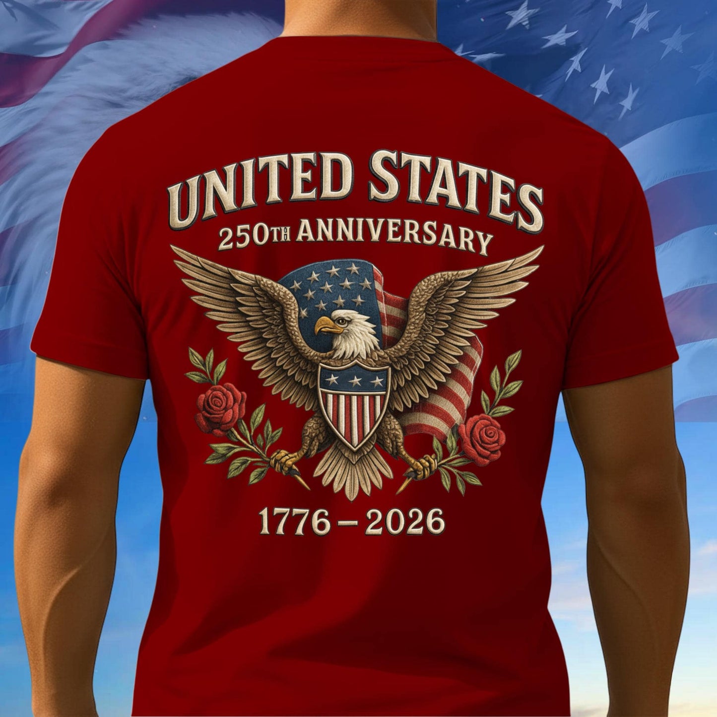 250th Anniversary USA Shirt, Bald Eagle American Flag Tee, Multicolor 1776–2026 Tee, 250th Anniversary Gifts, Independence Day Gift Ideas