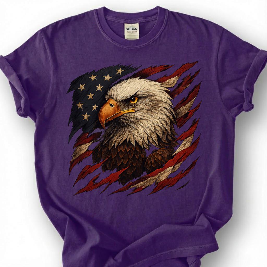 Vintage Bald Eagle American Flag Distressed Shirt, Patriotic USA Tee, 4th Of July Gift, Mens Veteran Pride Apparel Memorial Day Top