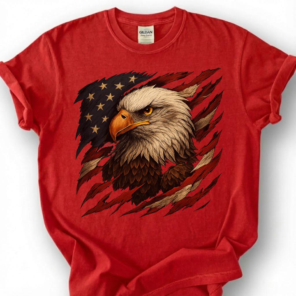 Vintage Bald Eagle American Flag Distressed Shirt, Patriotic USA Tee, 4th Of July Gift, Mens Veteran Pride Apparel Memorial Day Top