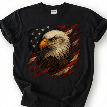 Vintage Bald Eagle American Flag Distressed Shirt, Patriotic USA Tee, 4th Of July Gift, Mens Veteran Pride Apparel Memorial Day Top